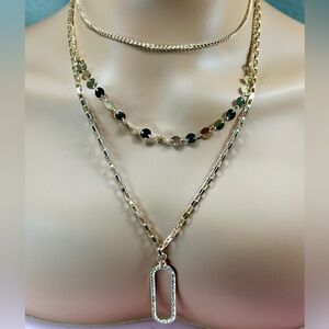 Trendy Gold Multi-Layer Necklace Set